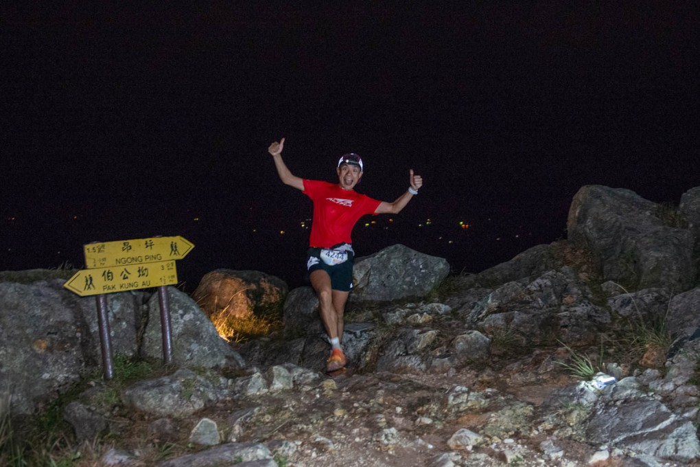 A MoonTrekker  participant at Lantau Peak in 2023. Photo: MoonTrekker