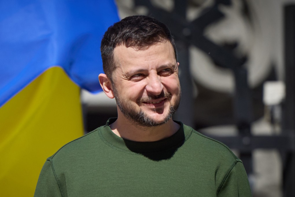 Ukraine’s President Volodymyr Zelensky waiting for NATO Secretary General Jens Stoltenberg prior to their talks in Kyiv, amid the Russian invasion of Ukraine. Photo: AFP