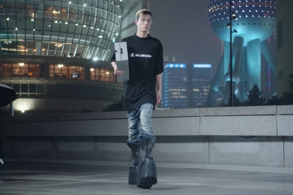 Balenciaga unveils a US$650 T-shirt with the Alipay logo, but it is only selling it in mainland China.  Photo: Balenciaga