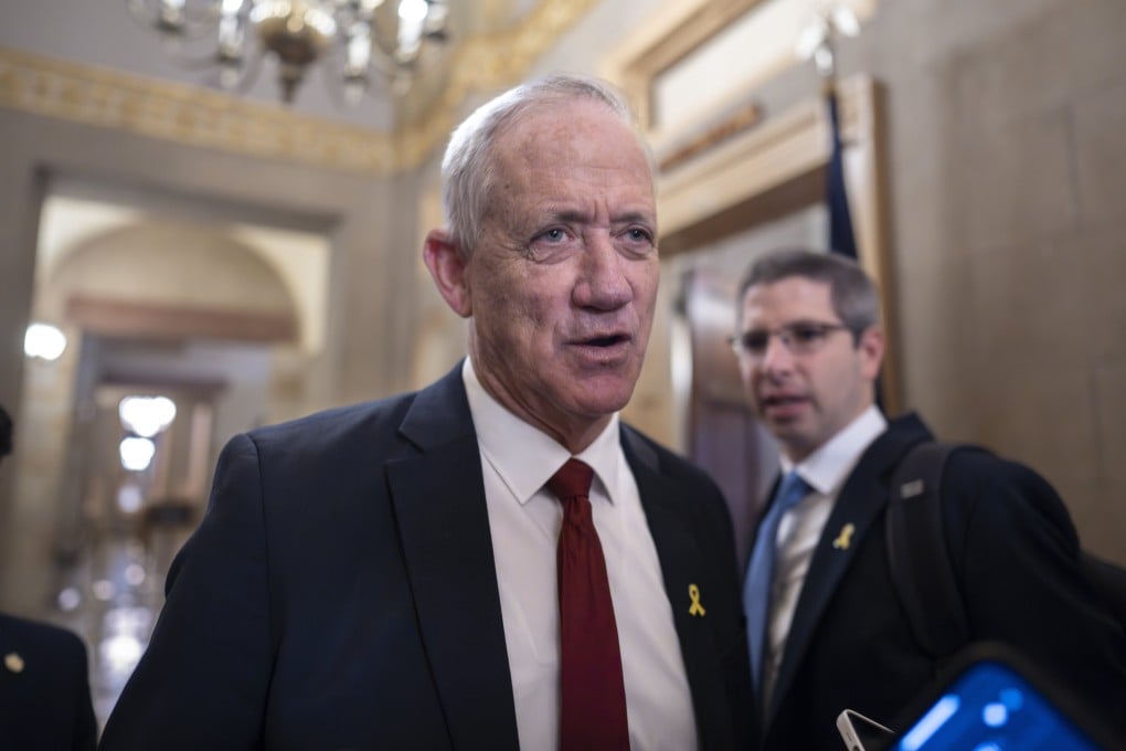 Benny Gantz, a member of Israel’s war cabinet, leaves after a meeting in Washington in March. Photo: AP