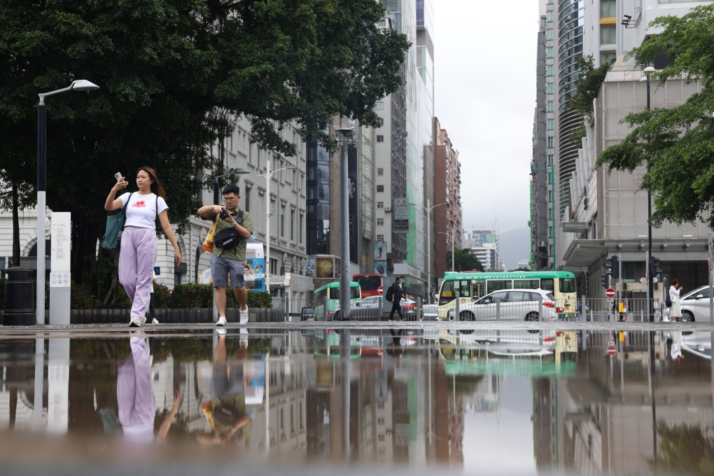The weather forecaster upgraded the typhoon signal after raising an amber rainstorm warning at 3.30pm. Photo: Yik Yeung-man