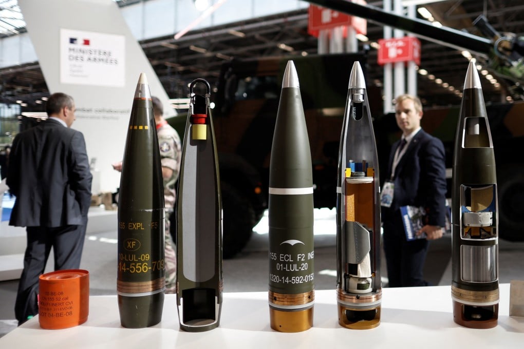 Artillery shells are displayed at the Eurosatory international defence and security exhibition near Paris, France in June 2022. Photo: Reuters