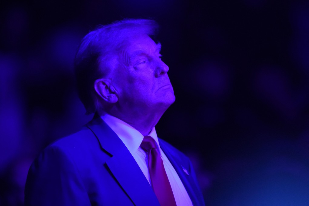 Donald Trump attends an Ultimate Fighting Championship bout in Newark, New Jersey on Saturday. Photo: Joe Camporeale/USA TODAY Sports