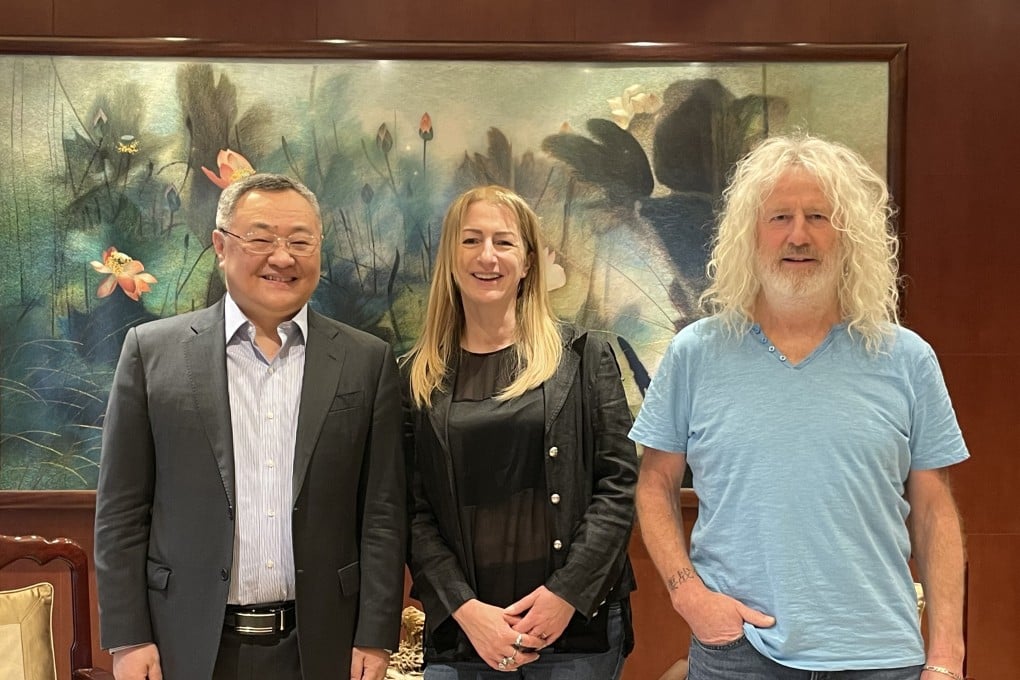 Mick Wallace and Clare Daly pictured with China’s ambassador to the EU Fu Cong in Brussels. Photo: Mission of the PRC in EU