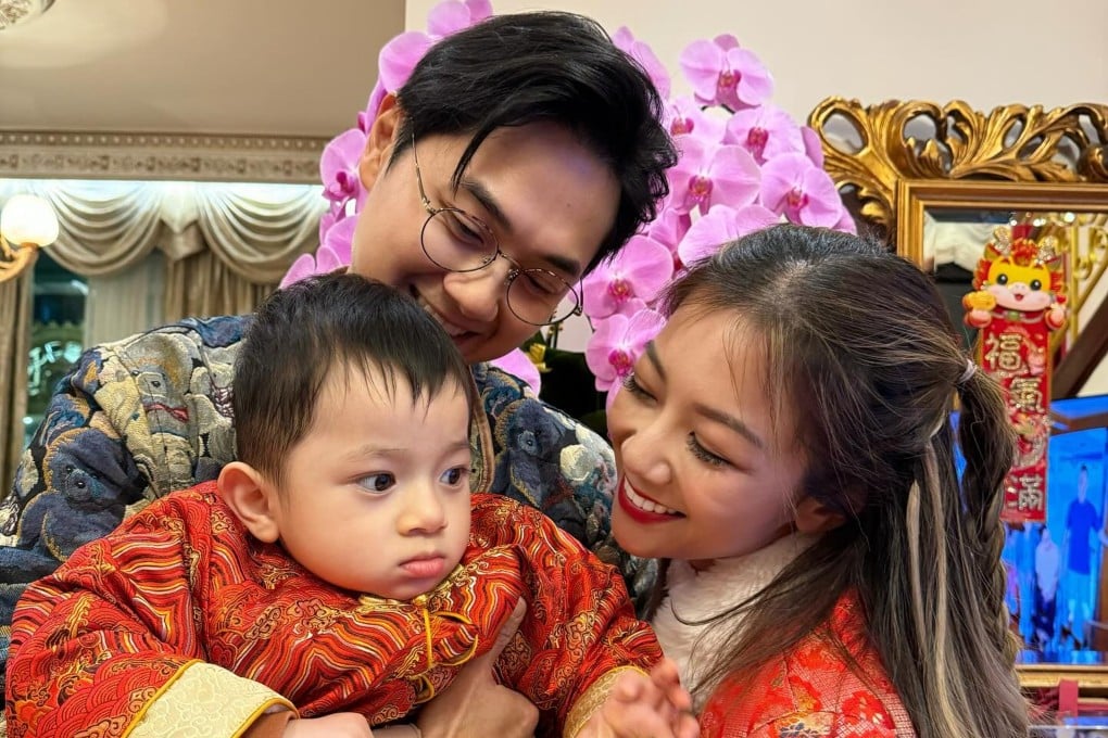 Hong Kong star couple Stephanie Ho and Fred Cheng with their son Asher. Photo: Facebook/Stephanie Ho