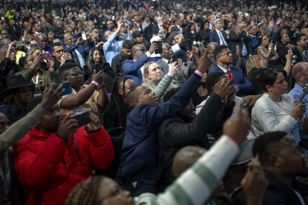 South Africans closely following the announcement of the election results in Johannesburg on June 2. Photo: AP