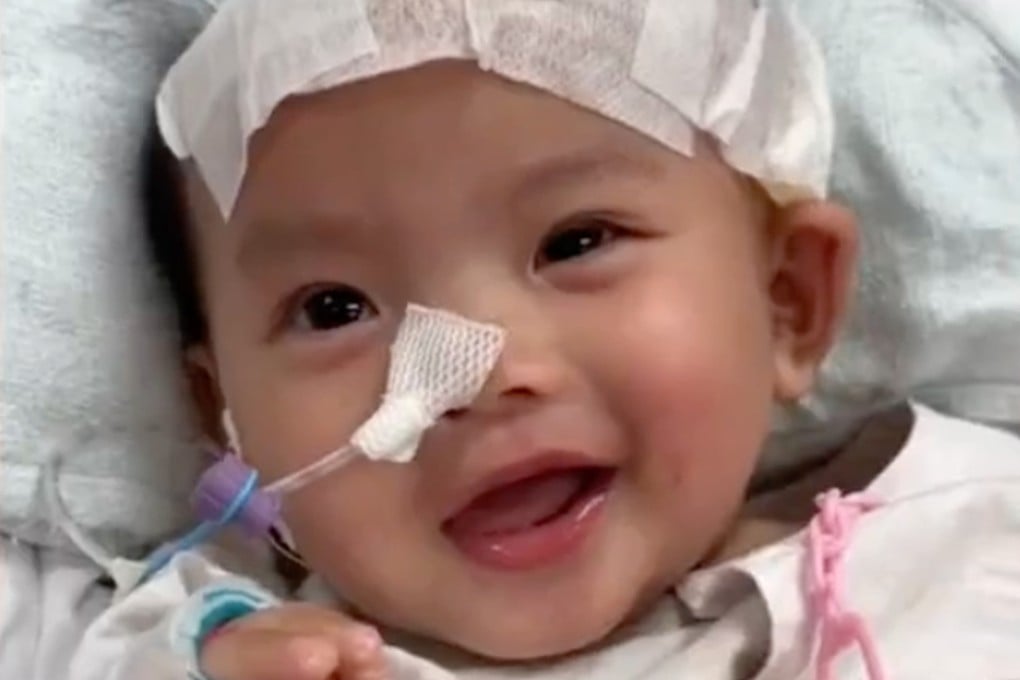 ‘Little Suet Yee’ suffered serious brain injuries in January when she was nine months old, after being allegedly abused by a babysitter. Photo: Facebook