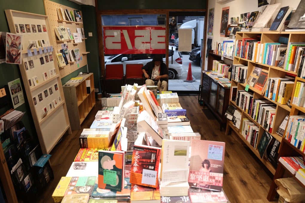 The centrepiece of the store’s current “monthly theme” is a window display featuring the numbers “35/5” obscured by a large red canvas. Photo: Jelly Tse