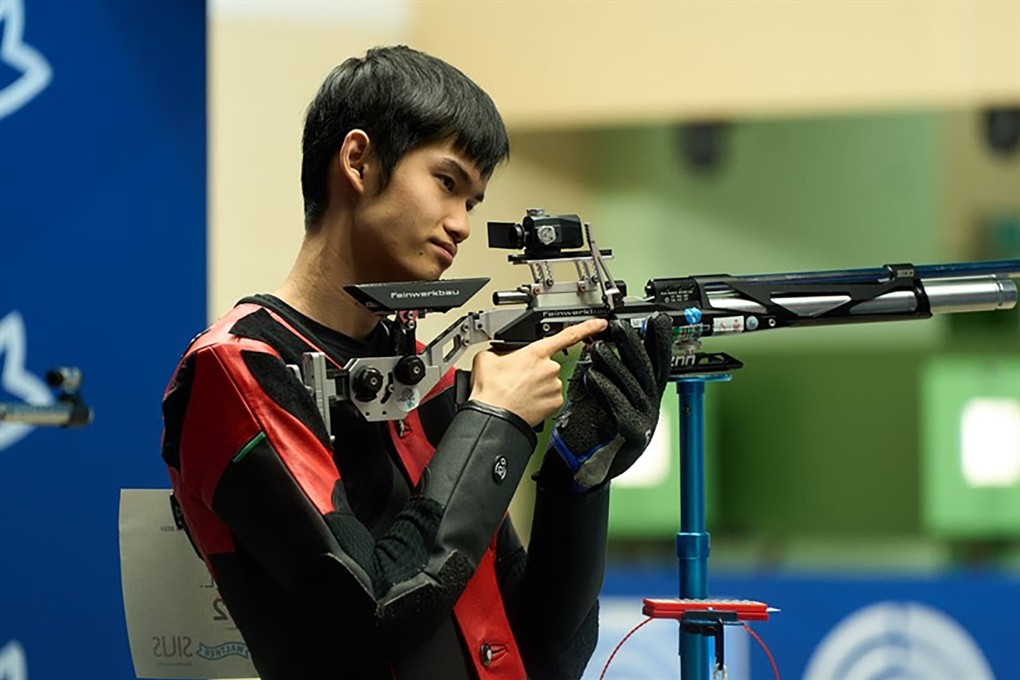 China’s 19-year-old Olympic silver medallist Lihao Sheng broke his own 10-metre air rifle men’s world record in taking gold on the opening day of finals at the ISSF World Cup in Munich. Photo: Handout