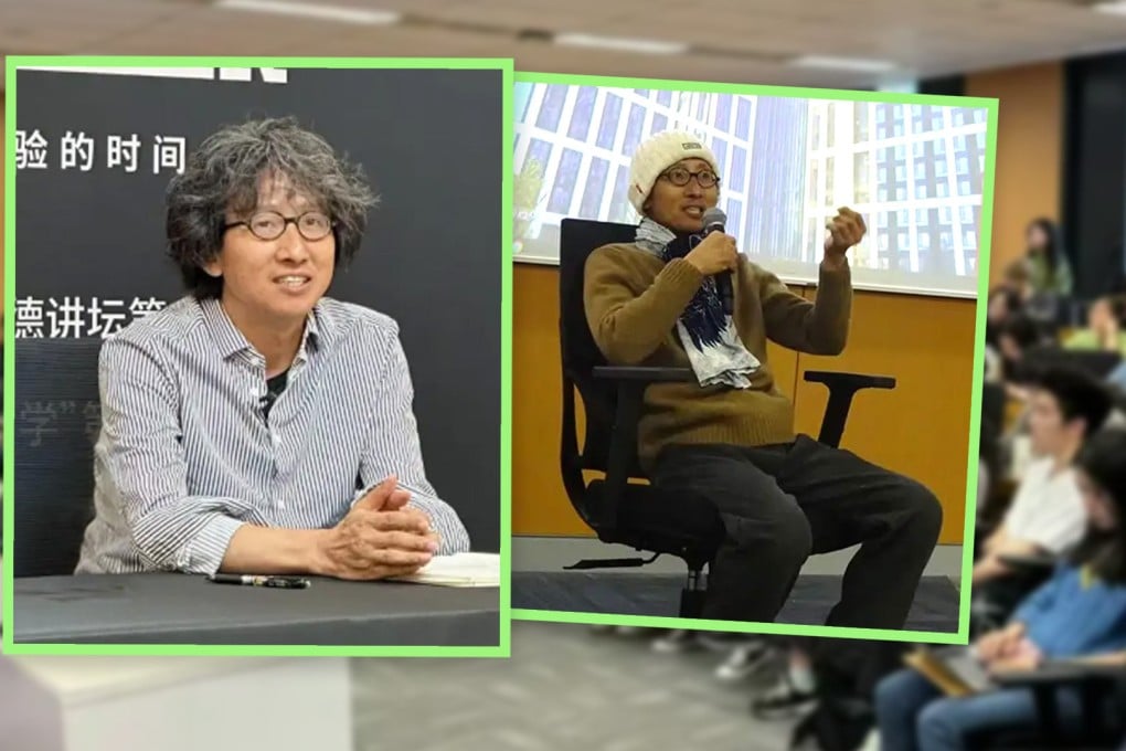 A professor in China has impressed and comforted students in equal measure by continuing to teach despite suffering from late-stage cancer. Photo: SCMP composite/QQ.com