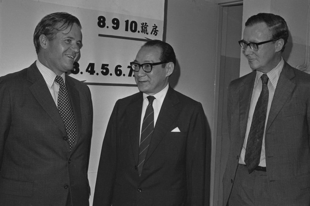 Director of medical and health services, Dr Gerald Choa (middle) and E.I. Lee (right), the commissioner for narcotics, at the opening of the methadone detox centre at Hong Kong’s Violet Peel Clinic, in 1976. Photo: Robin Lam Kit