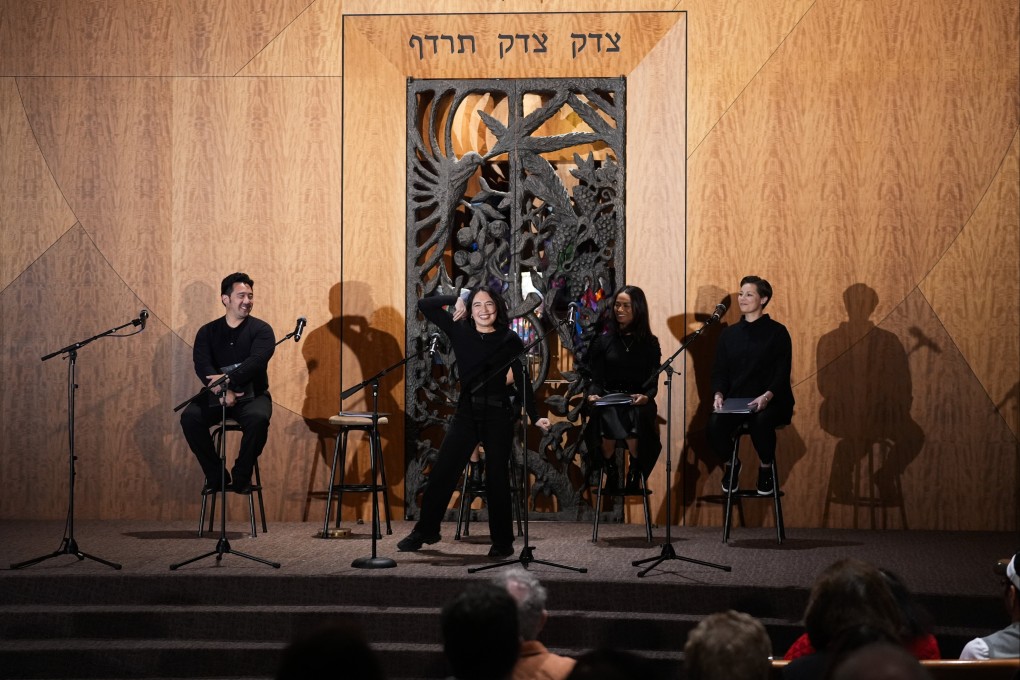 Cast members perform What Do I Do With All This Heritage? on stage in Los Angeles. The production spotlights the little-known experiences of Asian-American Jews. Photo: AP