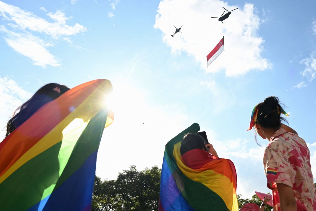 Supporters attend an annual Pink Dot pride event at Hong Lim Park in Singapore. Photo: AFP