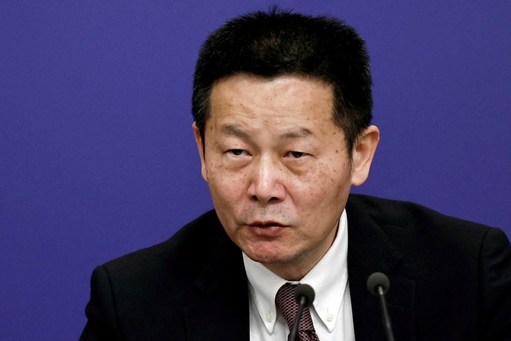 China Securities Regulatory Commission Chairman Wu Qing attends a press conference on the sidelines of the National People’s Congress in Beijing on March 6, 2024. Photo: Reuters