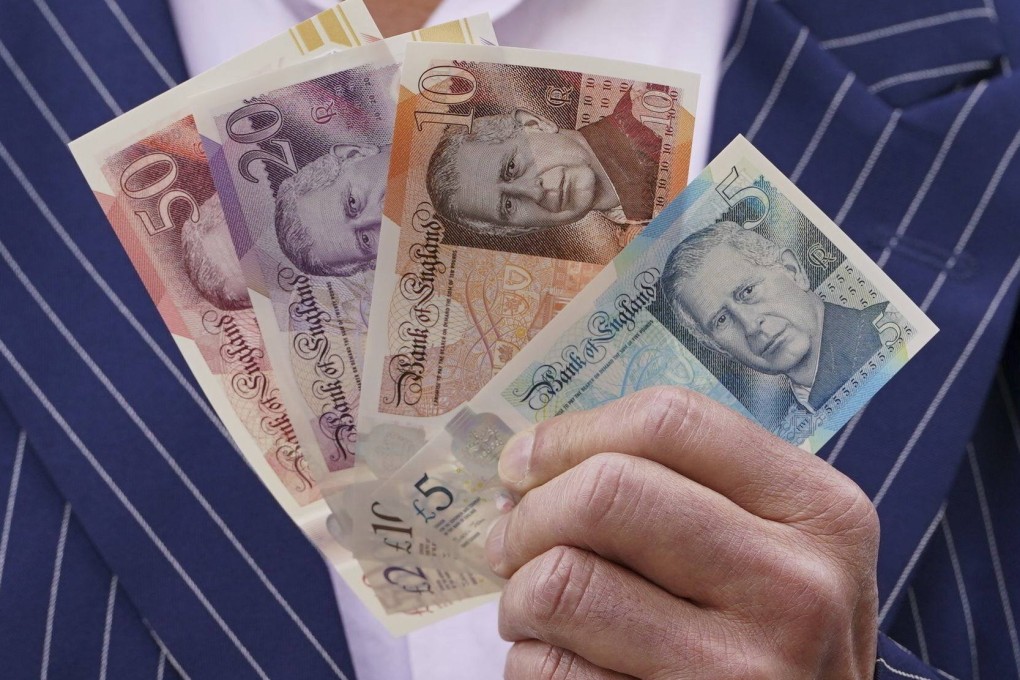 Newly released UK banknotes, featuring the portrait of King Charles were put into circulation on Wednesday. Photo: AP