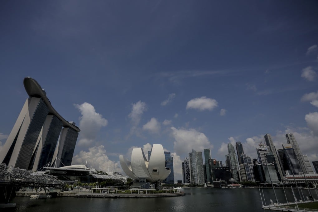 Singapore’s skyline. A business park near the city state’s airport is struggling to attract tenants. Photo: EPA-EFE