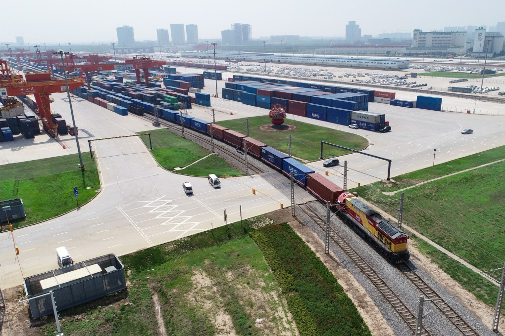 A China-Europe freight train leaves for Kazakhstan from Xian International Port in Shaanxi province in 2022. Photo: Xinhua