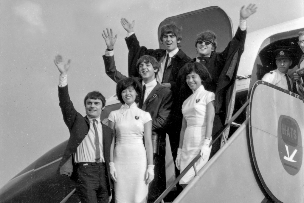 Members of The Beatles wave to fans as they arrive at Kai Tak Airport in Hong Kong on June 8, 1964. Photo: Handout