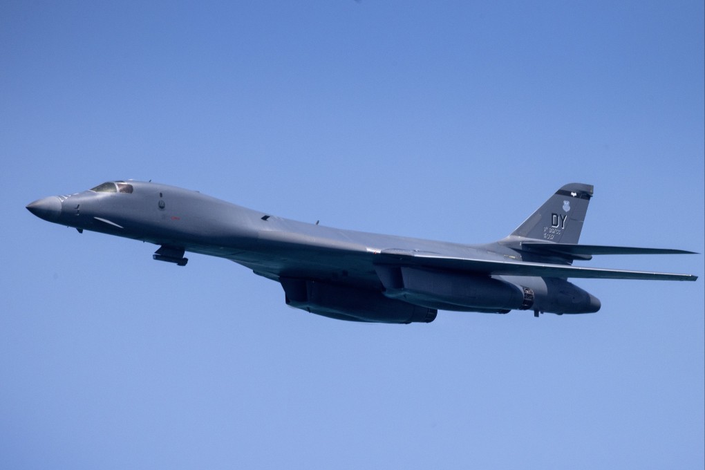 A US B-1 Lancer Bomber. B-1Bs are heavy bombers, capable of carrying a large conventional weapons payload.  Photo: EPA-EFE