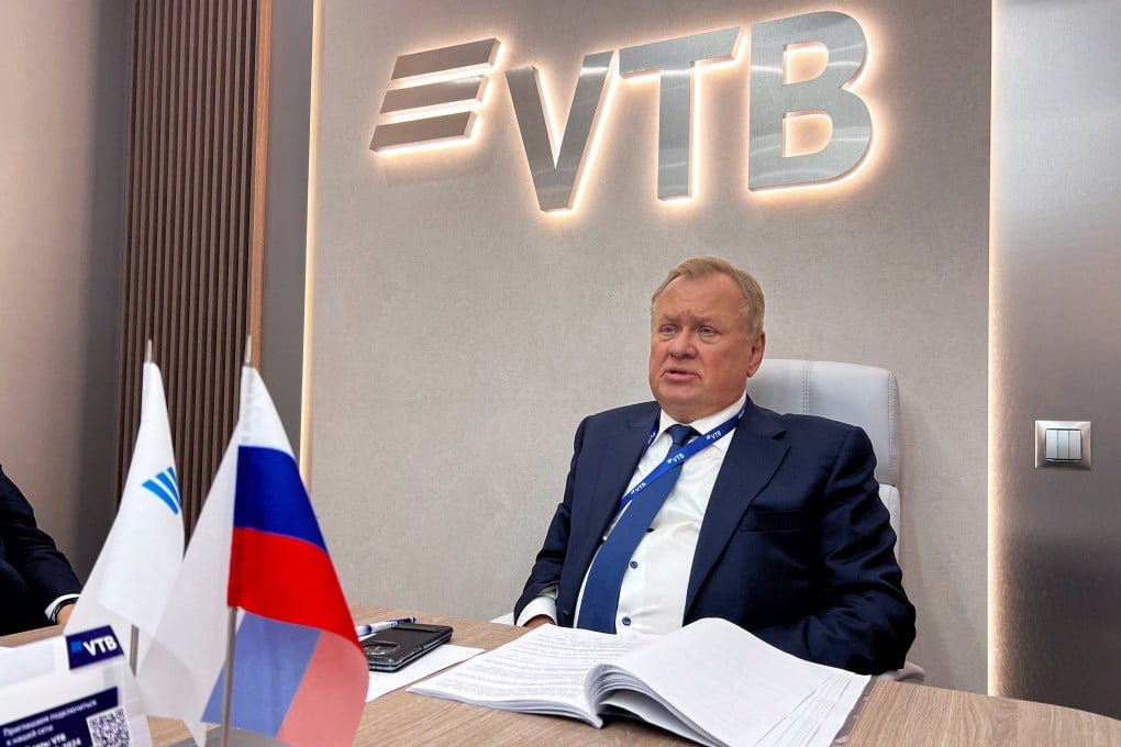 Andrei Kostin, CEO of Russian bank VTB, attends a session of the St Petersburg International Economic Forum in Saint Petersburg, Russia on Thursday. Photo: Reuters