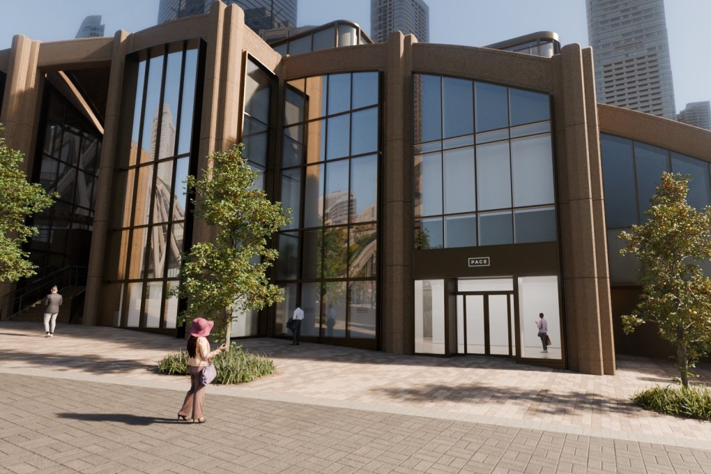 A rendering of Pace’s new gallery in Tokyo, Japan, which is opening in July 2024 at Azubudai Hills, during the Tokyo Gendai art fair. Photo: DBOX