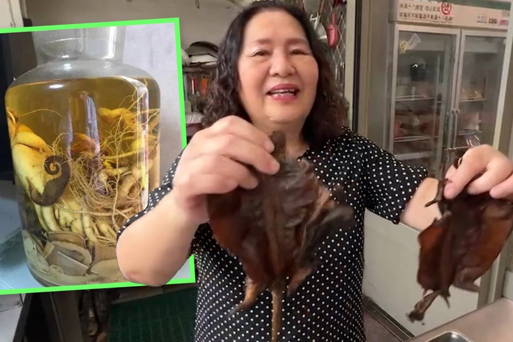 Concerns from a woman in Taiwan that her medicinal, wine-soaked traditional Chinese dried goods were made of plastic forced experts to take a closer look. Photo: SCMP composite/Liberty Times/Baidu
