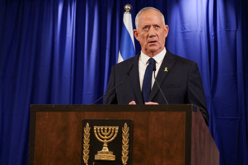 Israeli minister Benny Gantz on Sunday. Photo: Reuters