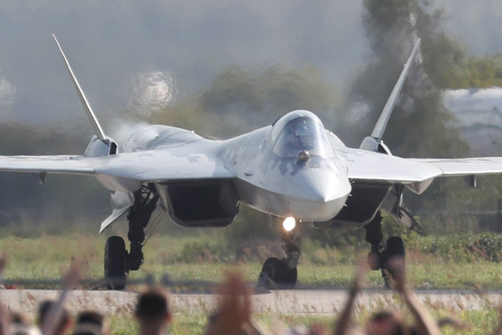 A Russian Sukhoi Su-57 fifth-generation fighter jet in 2019. File photo: EPA-EFE