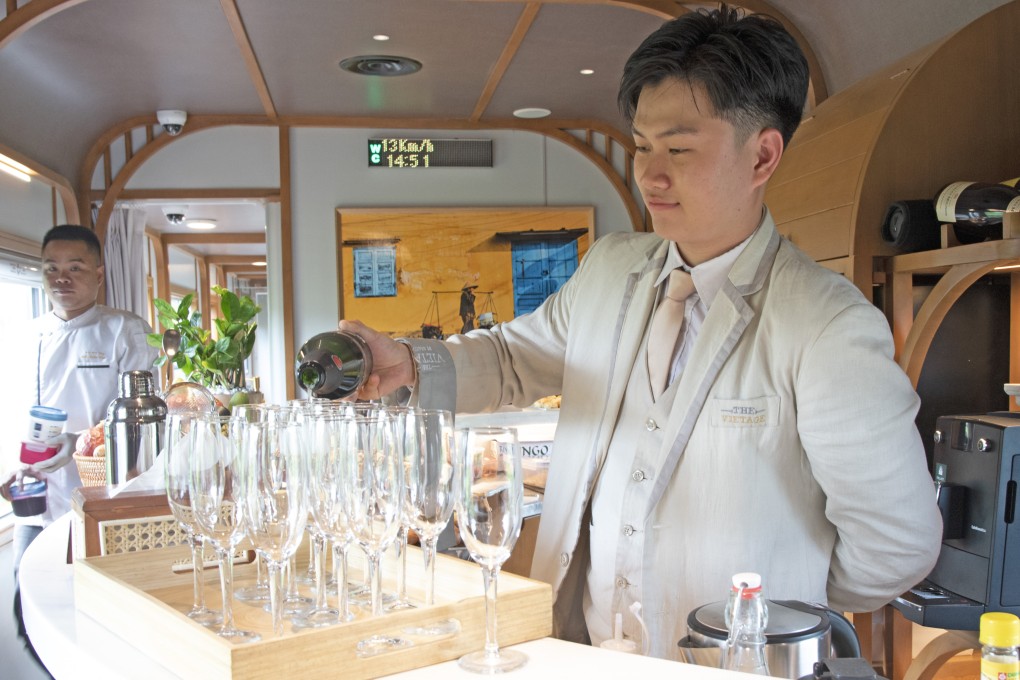 A five-hour train ride in Vietnam, from Nha Trang to Quy Nhon, in the new Vietage by Anantara carriage (above), was a luxurious experience, with free-flow drinks, cocktails, caviar and afternoon tea. Photo: Tim Pile