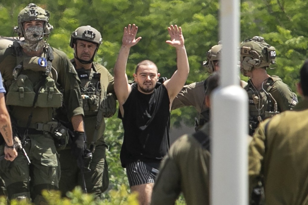 Almog Meir Jan after his rescue from Gaza. Photo: AP