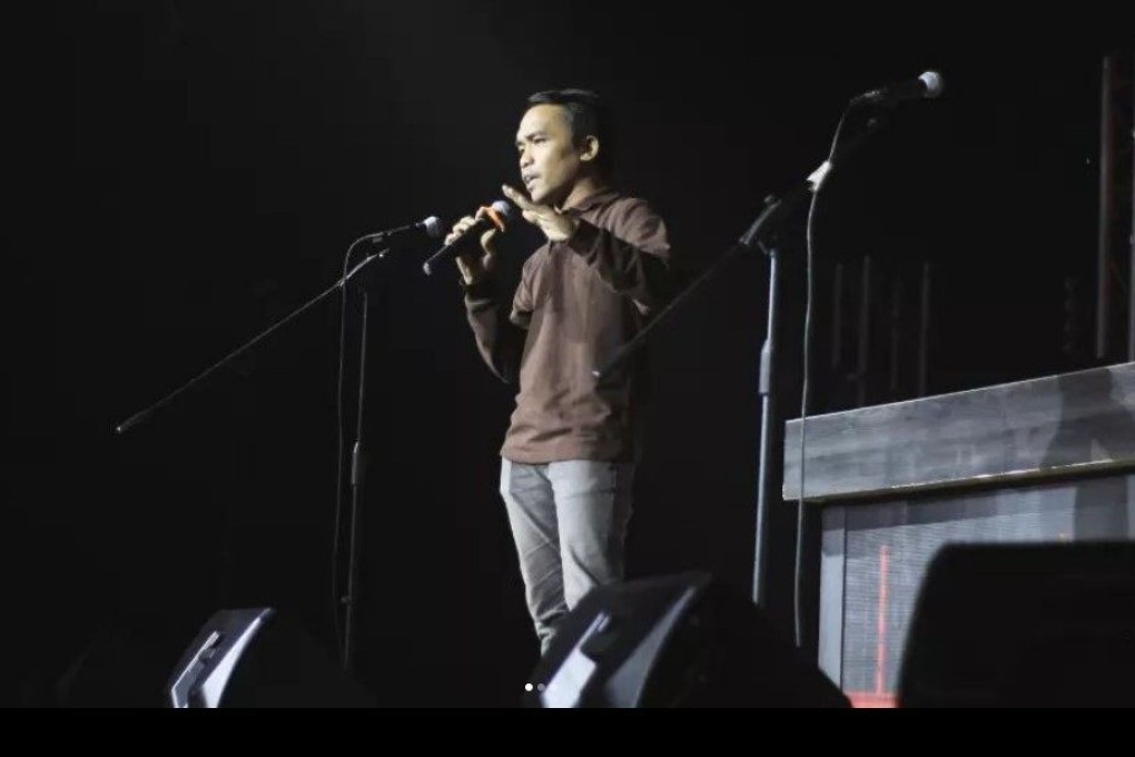 Aulia Rakhman was found guilty of violating Indonesia’s blasphemy laws after joking about the name of the Islamic prophet Muhammad during a performance. Photo: Instagram/auliarakhman90