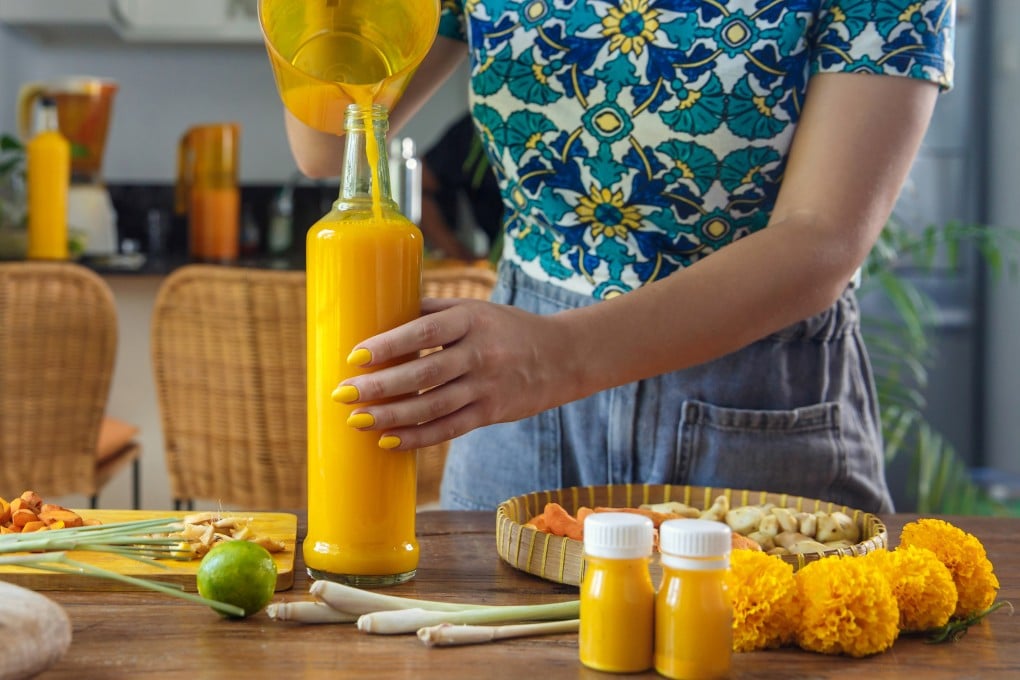 A woman prepares a jamu formula at home. The traditional Indonesian herbal medicine, which can also be applied to the skin, has a wide range of uses. Photo: Shutterstock