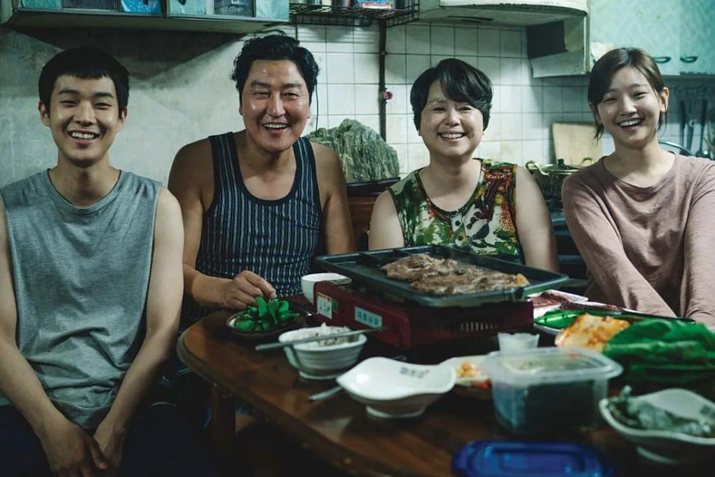 (From left) Choi Woo-shik, Song Kang-ho, Jang Hye-jin and Park So-dam in a still from Parasite, Bong Joon-ho’s Palme D’Or winner and third on the Korean Top 100 list.