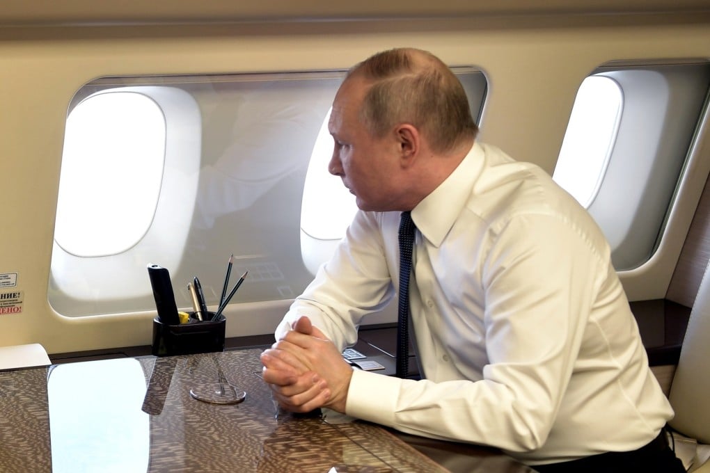 Russian President Vladimir Putin flying over Syria in 2020. File photo: Sputnik via AP
