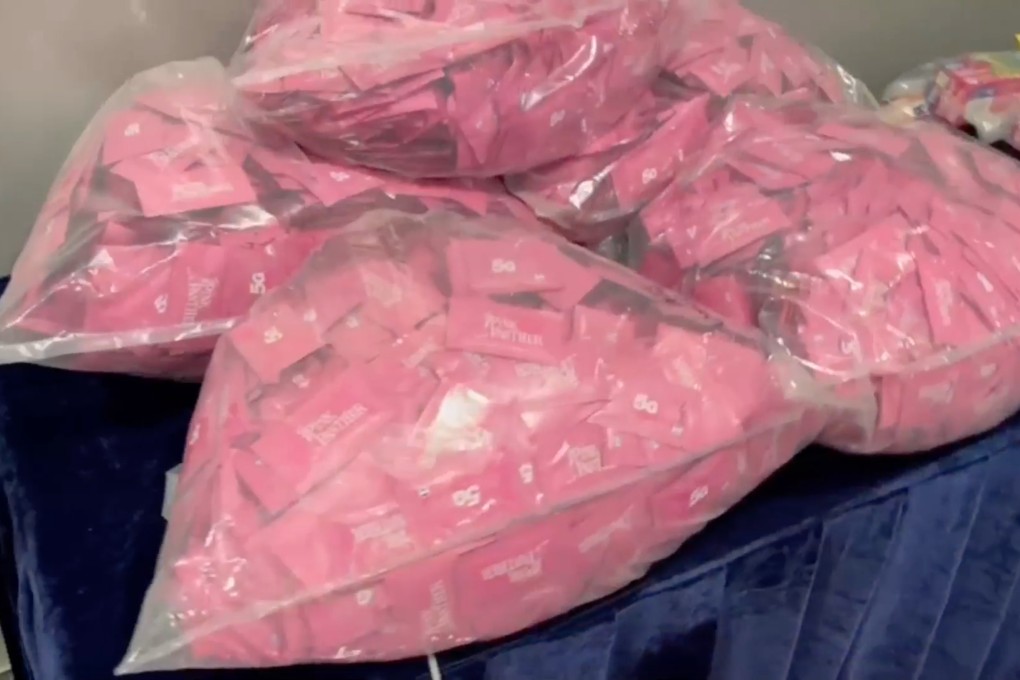 Hong Kong police have seized 23.3kg of a date-rape drug, known as “happy powder”. Photo: Handout