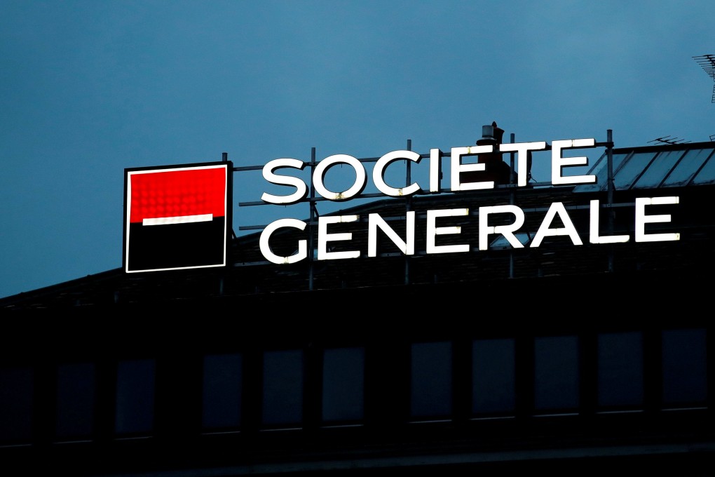 A logo of French bank Societe Generale is pictured on a building in Geneva, Switzerland. Photo: Reuters