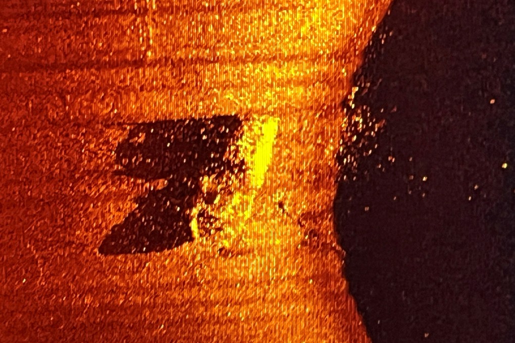 A sonar image shows the wreck of the Quest on the seabed. Photo: Royal Canadian Geographical Society via Reuters