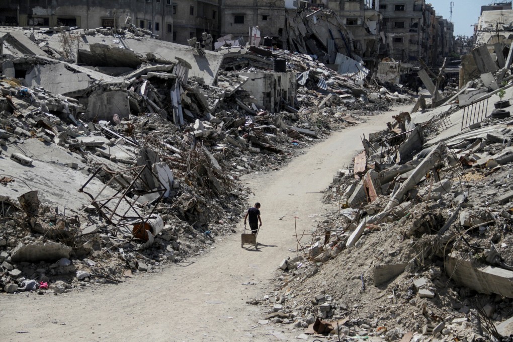 A scene of destruction in Beit Lahia in the northern Gaza Strip after heavy bombardment. Photo: Reuters
