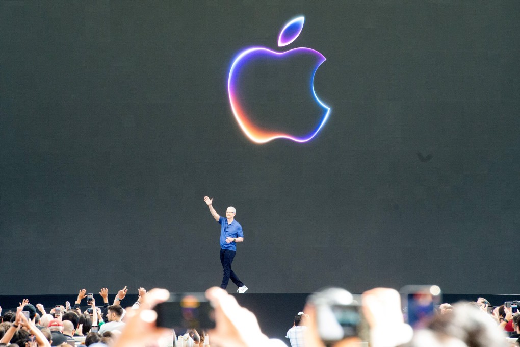 Apple CEO Tim Cook on stage at the company’s Worldwide Developer Conference, June 10, 2024. Photo: dpa