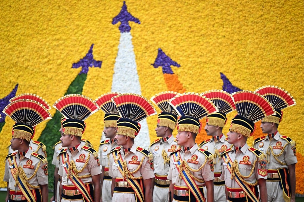 Indian soldiers at the celebrations to mark the country’s 77th Independence Day in New Delhi. India is already one of the world’s largest military spenders ranking only behind the US and China. Photo: AFP