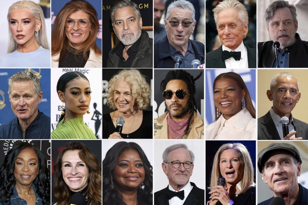 Some of the celebrities lending their star power to US President Joe Biden. Photo: AP