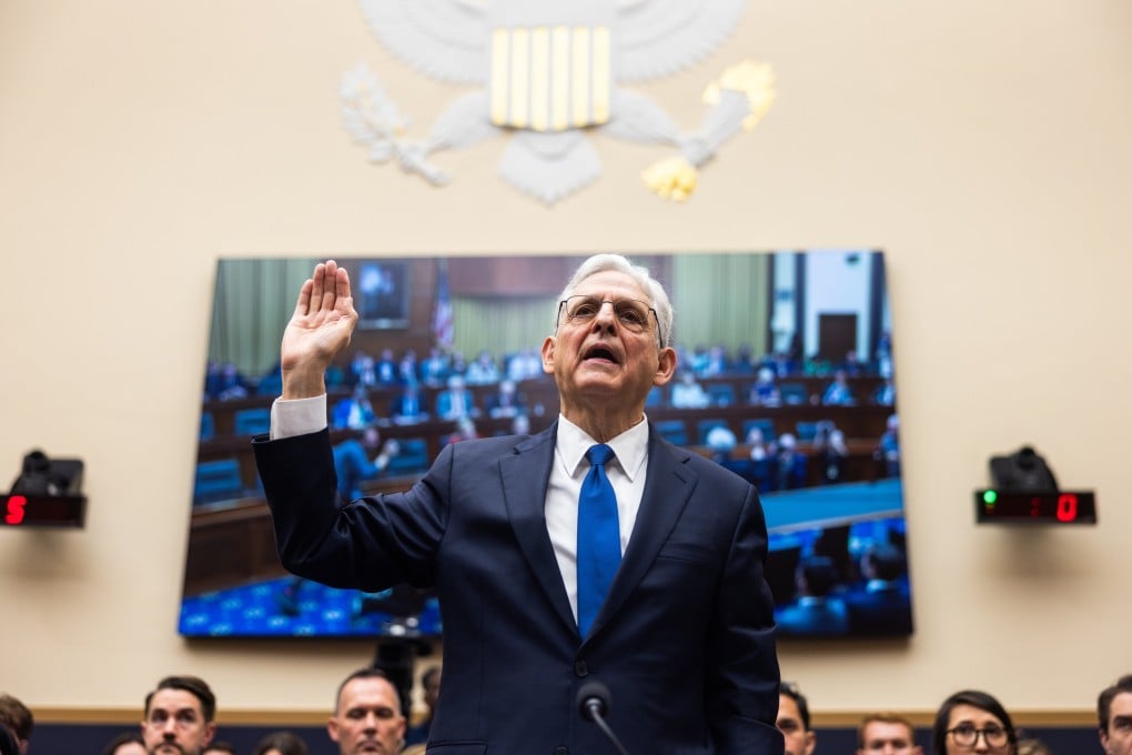 US Attorney General Merrick Garland is sworn-in ahead of testifying before the House Judiciary Committee in Washington on June 4. Photo: EPA-EFE