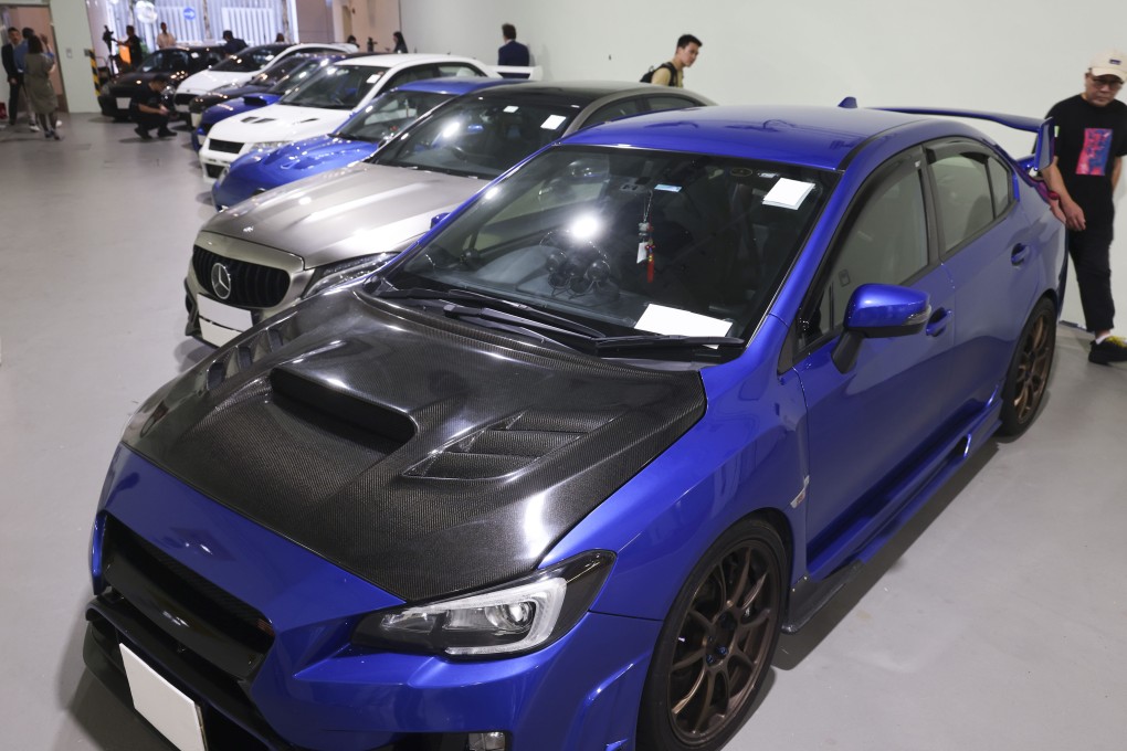 Vehicles seized are displayed at the ICAC headquarters in North Point. Photo: Dickson Lee