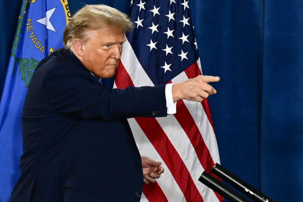 Former US president and 2024 Republican presidential hopeful Donald Trump gestures after speaking at a rally in Las Vegas on January 27. Trump’s promotion of tariffs and other protectionist policies has been one of the biggest drivers of the disintegration of global multilateral engagement. Photo: AFP