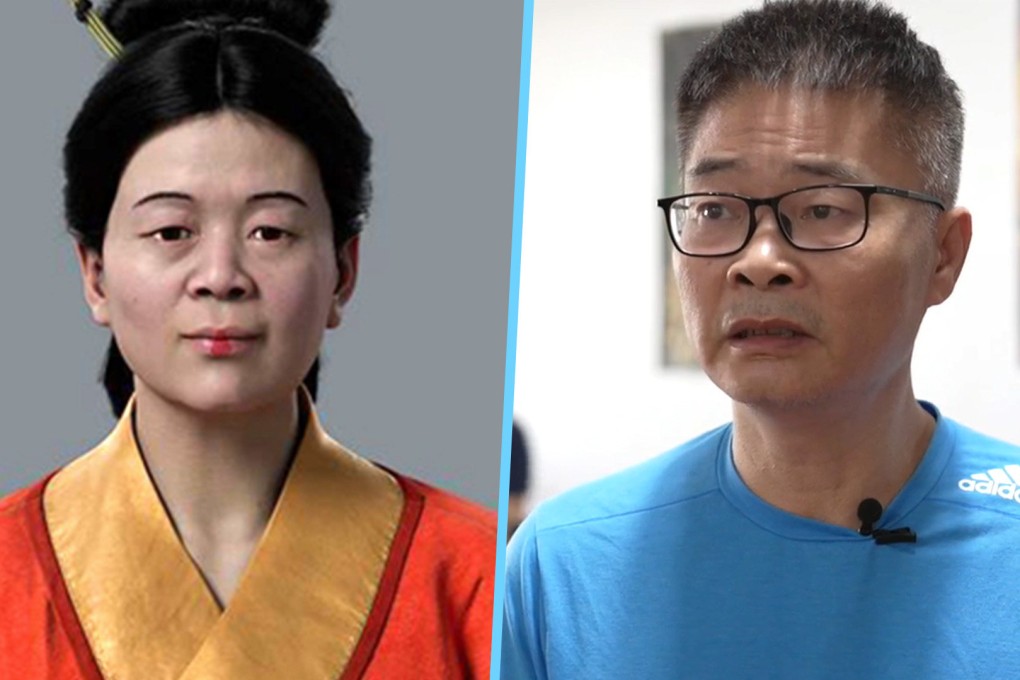 Yuan Zhongbiao, a forensic facial expert, is facing criticism in China as the digital facial reconstruction of one of the most well-preserved mummies in the world closely resembles him. Photo: SCMP composite/Xinhua