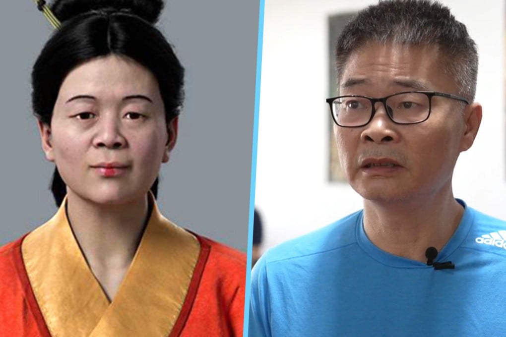 Yuan Zhongbiao, a forensic facial expert, is facing criticism in China as the digital facial reconstruction of one of the most well-preserved mummies in the world closely resembles him. Photo: SCMP composite/Xinhua