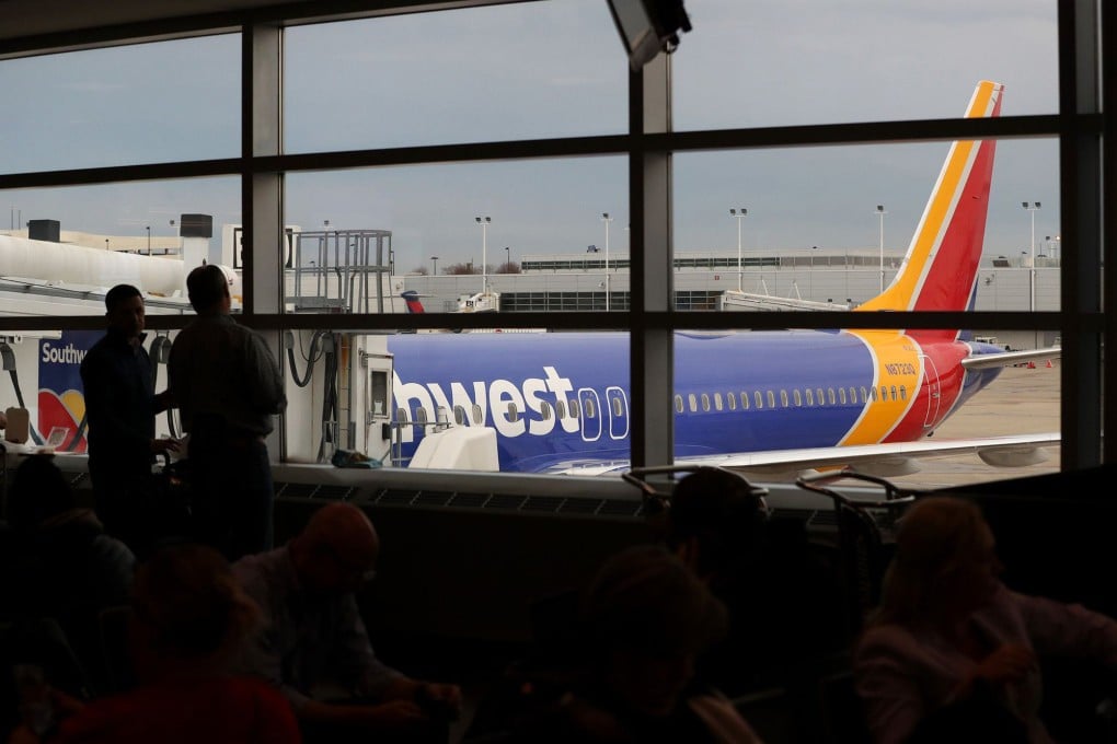 A Southwest Airlines Boeing 737 Max 8 jet parked at Midway Airport in Chicago. Photo: TNS