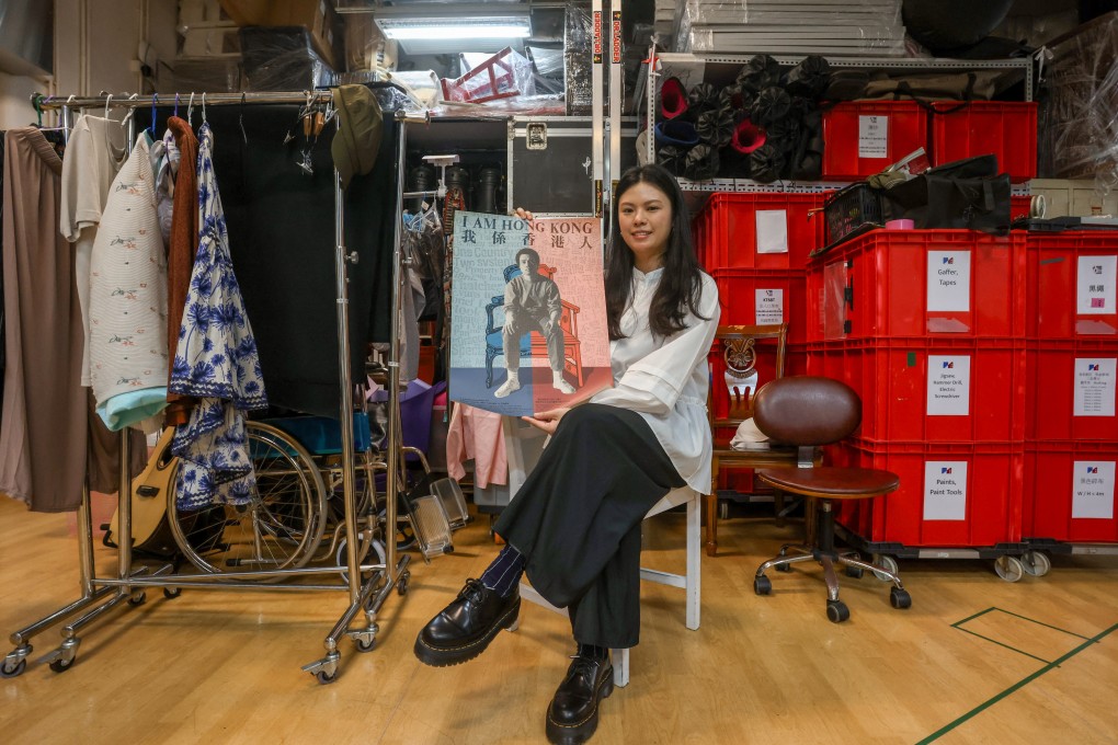 Christy Lee of the Chung Ying Theatre Company showcases some of the organisation’s props and costumes. Photo: Jonathan Wong