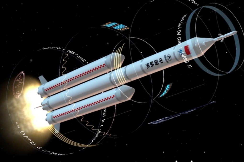 Long March-10 rockets will be tasked with two launches as part of China’s crewed lunar landing – one to send the Mengzhou spacecraft towards the lunar orbit, and another to launch the Lanyue moon lander. Photo: CCTV
