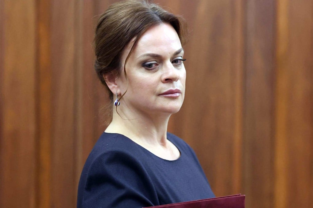 Chairwoman of Defenders of the Fatherland Foundation Anna Tsivileva waits for a meeting with the Russian president in Moscow on June 1. Photo: Pool/AFP
